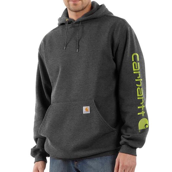 Carhartt Loose Fit Midweight Logo Sleeve K288 Graphic Hoodie Size Small - Picture 1 of 13